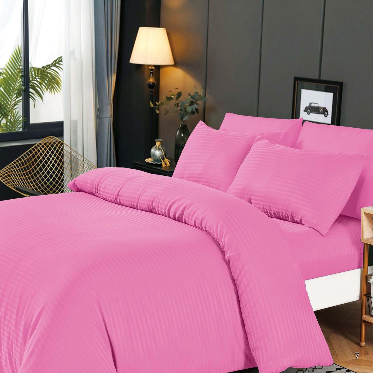 Damast posteljina 3u1 - Roze