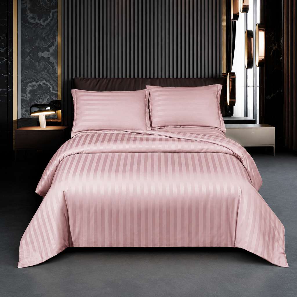 Damast posteljina 3u1 - Luks Roze